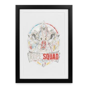 Industrial climbers at heights - Framed poster (27 × 37 cm) - black - Front