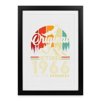 Original October 1966 – 60th Birthday Vintage - Framed poster (27 × 37 cm) - black - Front