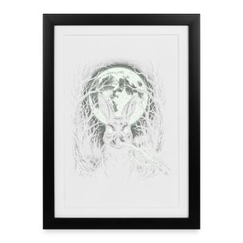 Skeleton Boop Creepy Cute Bunny Goth - Framed poster (27 × 37 cm) - black - Front
