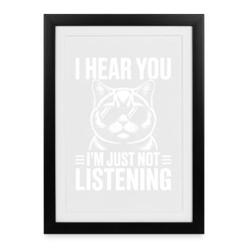 British Shorthair Cat British Shorthair Gift - Framed poster (27 × 37 cm) - black - Front