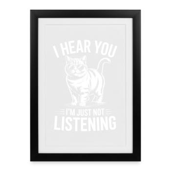 British Shorthair Cat British Shorthair Gift - Framed poster (27 × 37 cm) - black - Front
