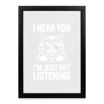 British Shorthair Cat British Shorthair Gift - Framed poster (27 × 37 cm) - black - Front