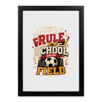School enrollment football - Framed poster (27 × 37 cm) - black - Front