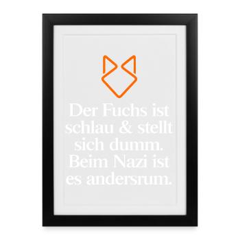 FCK AFD - Zeichen setzen gegen Rechts! NOAFD - Gerahmtes Poster (27 × 37 cm) - Schwarz - Vorne