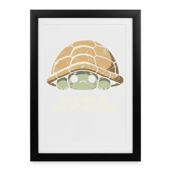 Bring mich nicht dazu, aus meinem Schneckenhaus herauszukommen - Gerahmtes Poster (27 × 37 cm) - Schwarz - Vorne