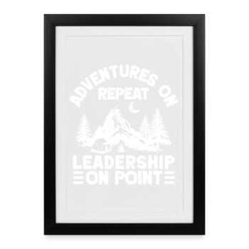 boys scout Scouting Adventures On Leadership Scout - Gerahmtes Poster (27 × 37 cm) - Schwarz - Vorne