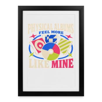 Cd-sammler Kompaktplatte Physisches Medium - Gerahmtes Poster (27 × 37 cm) - Schwarz - Vorne
