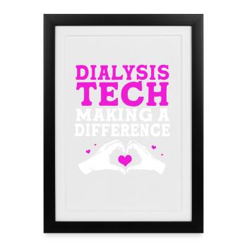 Dialyse-Techniker - Gerahmtes Poster (27 × 37 cm) - Schwarz - Vorne