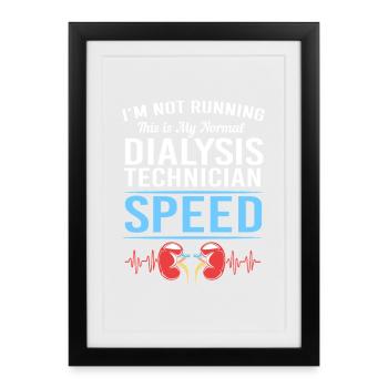 Dialyse-Techniker - Gerahmtes Poster (27 × 37 cm) - Schwarz - Vorne