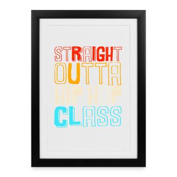 Breakdance - Gerahmtes Poster (27 × 37 cm) - Schwarz - Vorne