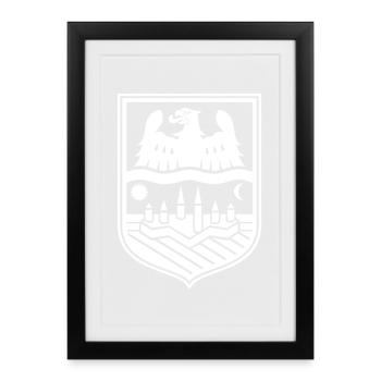 Banater Schwaben | Wappen | Tradition - Gerahmtes Poster (27 × 37 cm) - Schwarz - Vorne