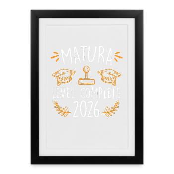 Matura Erfolg - Gerahmtes Poster (27 × 37 cm) - Schwarz - Vorne