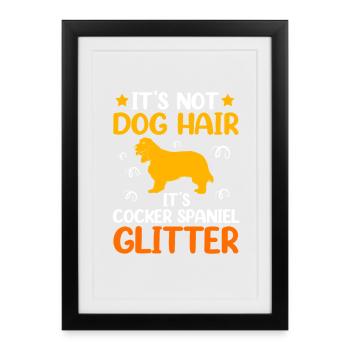 Cocker Spaniel - Gerahmtes Poster (27 × 37 cm) - Schwarz - Vorne