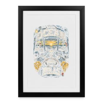Hummerfänger The Ocean Pays The Bills - Gerahmtes Poster (27 × 37 cm) - Schwarz - Vorne