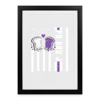 Erdnussbutter Marmelade - Two Slices One Loyalty - Gerahmtes Poster (27 × 37 cm) - Schwarz - Vorne