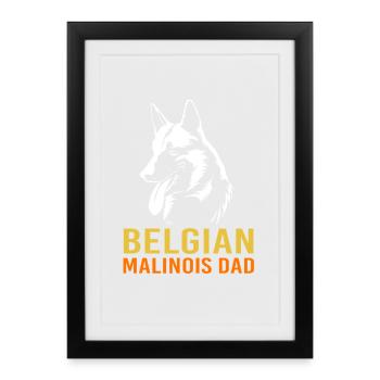 Belgischer Malinois - Gerahmtes Poster (27 × 37 cm) - Schwarz - Vorne