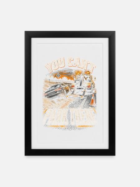Abschleppfahrer Abschlepper You Cant Park There - Gerahmtes Poster (27 × 37 cm) - Schwarz