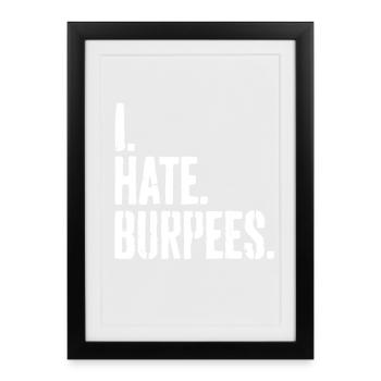 HIIT Bodyweigh Workout - Gerahmtes Poster (27 × 37 cm) - Schwarz - Vorne