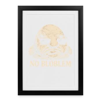  Kein Problem Blobfisch Sonnenbrille Lustiges - Gerahmtes Poster (27 × 37 cm) - Schwarz - Vorne