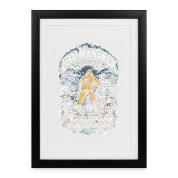 Hummerfänger Bad Weather Builds Character - Gerahmtes Poster (27 × 37 cm) - Schwarz - Vorne