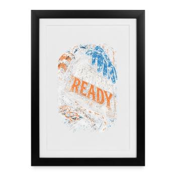 Hummerfänger Hummerfischer Bait Bag Ready - Gerahmtes Poster (27 × 37 cm) - Schwarz - Vorne