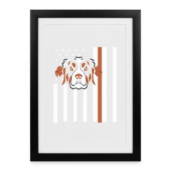 Berner Sennenhund - Fur On The Floor Loyalty On Th - Gerahmtes Poster (27 × 37 cm) - Schwarz - Vorne