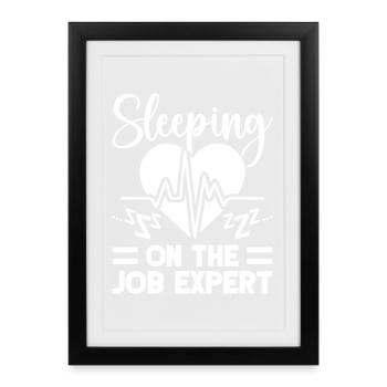 Anesthesiologist Job Expert Specialist - Gerahmtes Poster (27 × 37 cm) - Schwarz - Vorne