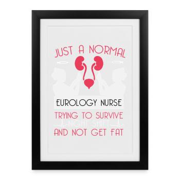 Urologie-krankenschwester-Nachtschicht Urologie - Gerahmtes Poster (27 × 37 cm) - Schwarz - Vorne