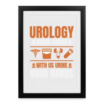 Urologie-krankenschwester--abteilung Pflege - Gerahmtes Poster (27 × 37 cm) - Schwarz - Vorne