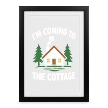 Ich komme zur Hütte - Gerahmtes Poster (27 × 37 cm) - Schwarz - Vorne