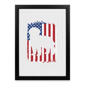 Neufundländer - Gerahmtes Poster (27 × 37 cm) - Schwarz - Vorne