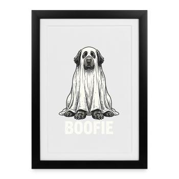 Boofie – Halloween-Neufundlandhund Newfie-Papa - Gerahmtes Poster (27 × 37 cm) - Schwarz - Vorne
