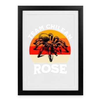 Team Chile Vogelspinne - Gerahmtes Poster (27 × 37 cm) - Schwarz - Vorne