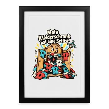 Band Merch Konzertfan Tour Merch Sammler - Gerahmtes Poster (27 × 37 cm) - Schwarz - Vorne