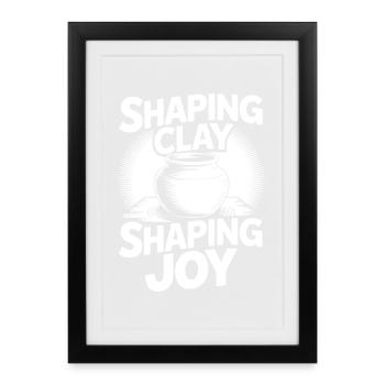 Pottery Artists Shaping Joy Pottery - Gerahmtes Poster (27 × 37 cm) - Schwarz - Vorne