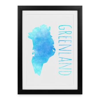 greenland - Framed poster (27 × 37 cm) - black - Front
