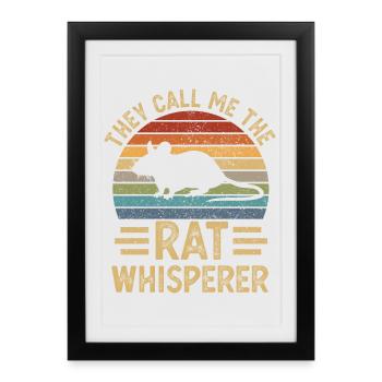 Rat rats - Affiche encadrée (27 × 37 cm) - noir - Devant