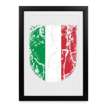 Italie Pavillon - Affiche encadrée (27 × 37 cm) - noir - Devant