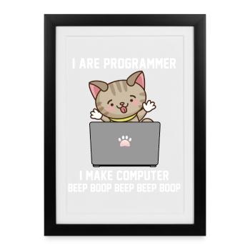 Programmeur - Affiche encadrée (27 × 37 cm) - noir - Devant