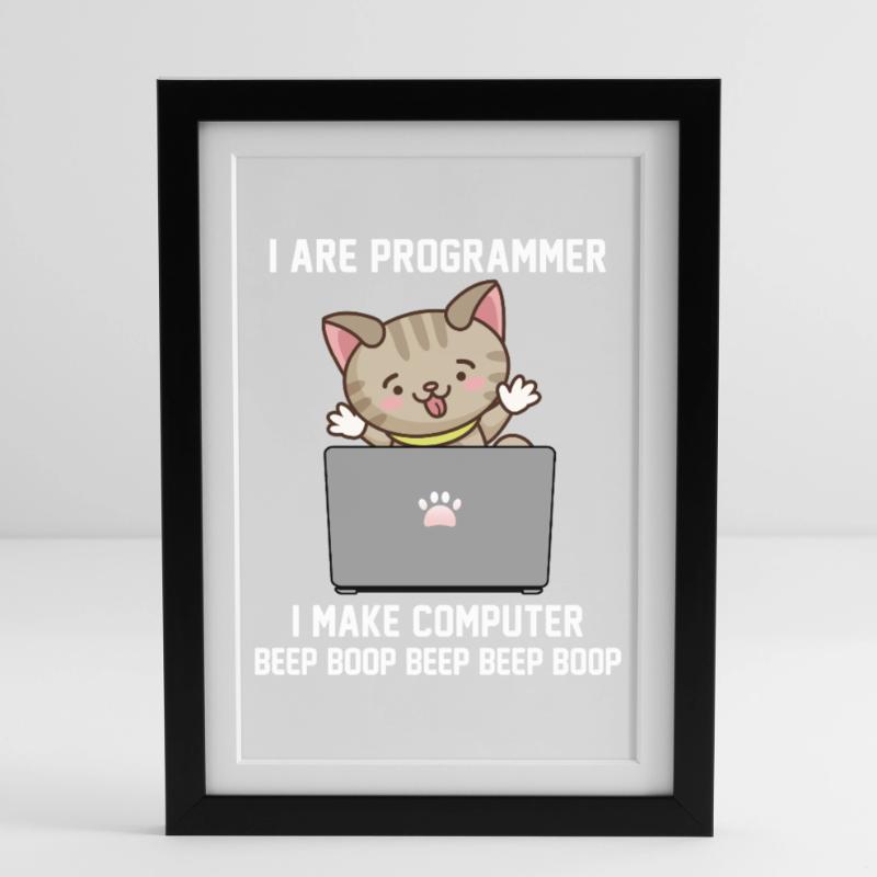 Programmer Framed poster (27 × 37 cm)