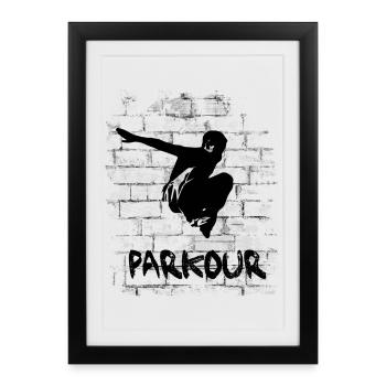 Parkour - Affiche encadrée (27 × 37 cm) - noir - Devant