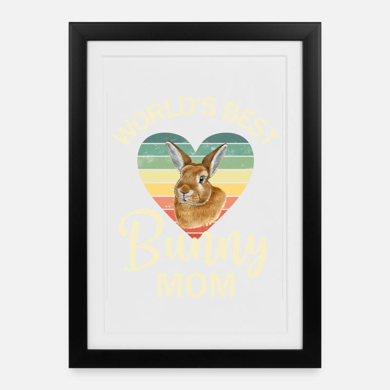 Lapin Lapin - Affiche encadrée (27 × 37 cm) - noir