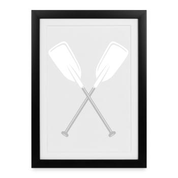 Paddle | two-tone | Colors adjustable - Framed poster (27 × 37 cm) - black - Front
