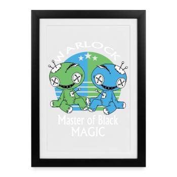 Warlock, poupée vaudou - Affiche encadrée (27 × 37 cm) - noir - Devant