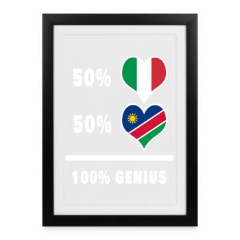 Brilliant Italy and Namibia / Gift - Framed poster (27 × 37 cm) - black - Front