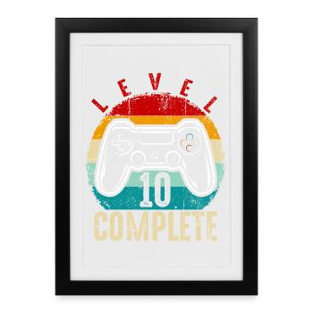 Retro Level 10 Complete Controller - Framed poster (27 × 37 cm) - black - Front