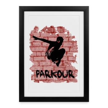 Parkour - Affiche encadrée (27 × 37 cm) - noir - Devant