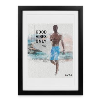 Beach Surfer - Surf, Sun and Beach - Framed poster (27 × 37 cm) - black - Front