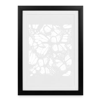 Butterflies - Framed poster (27 × 37 cm) - black - Front