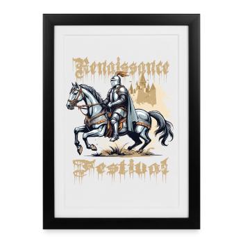 Fête médiévale - Affiche encadrée (27 × 37 cm) - noir - Devant